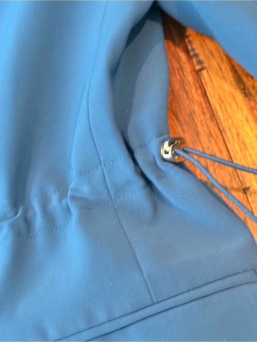 Athleta Blue Stretch Blazer Jacket Sz 10 Cinch Waist Travel EXCELLENT CONDITION - Picture 3 of 7